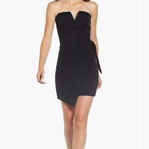 RowA (Nordstrom) | Purple Metallic Strapless Cocktail/Party Dress